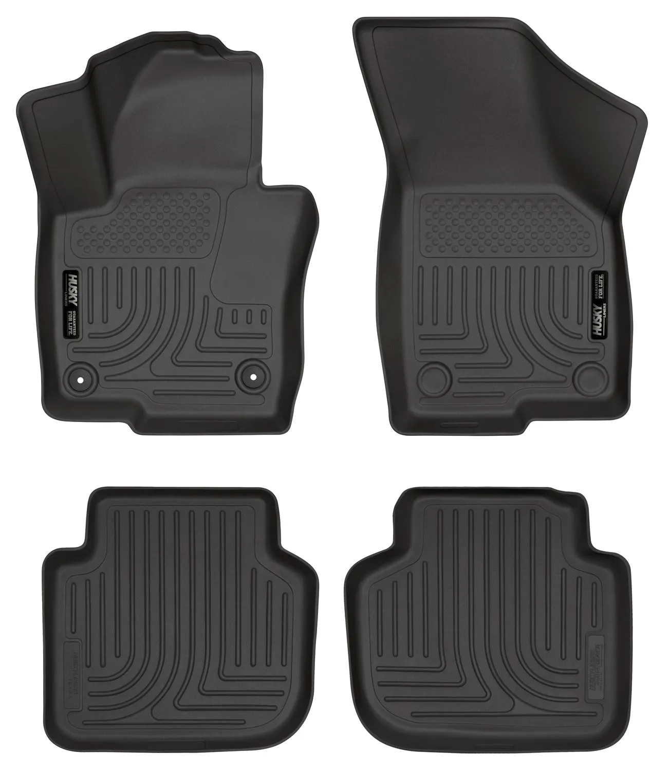 2012-2014 Volkswagen Passat Front & 2nd Seat Floor Liners - Black