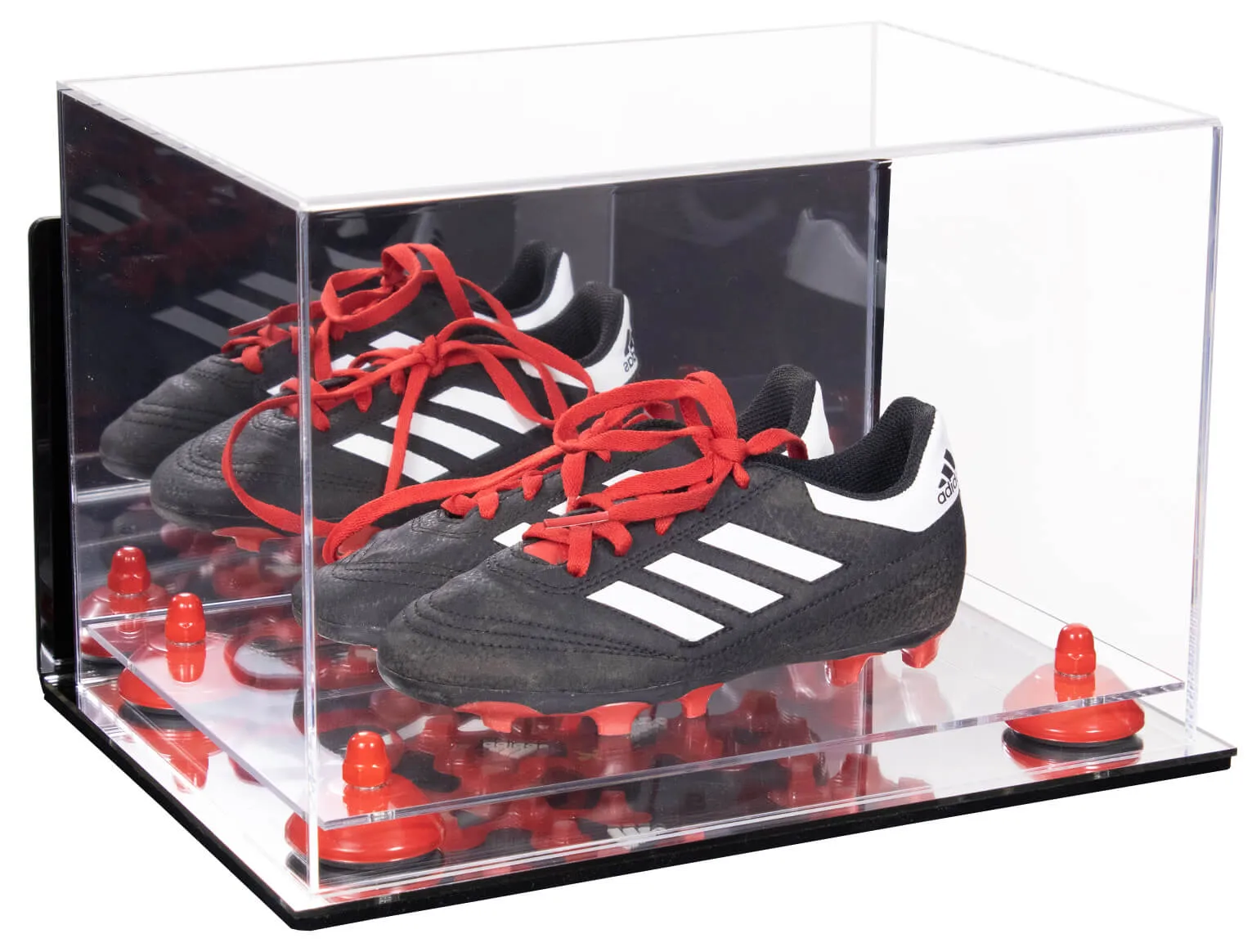 Acrylic Kids Shoes Display Case 12 x 8.25 x 8 - Mirror Wall Mounts (A004/V41)