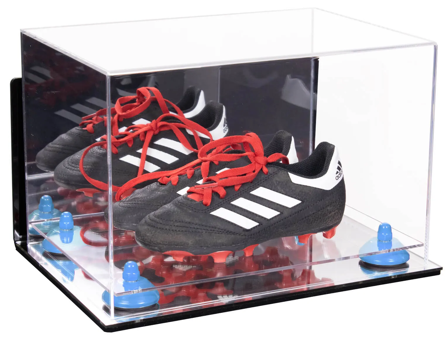 Acrylic Kids Shoes Display Case 12 x 8.25 x 8 - Mirror Wall Mounts (A004/V41)
