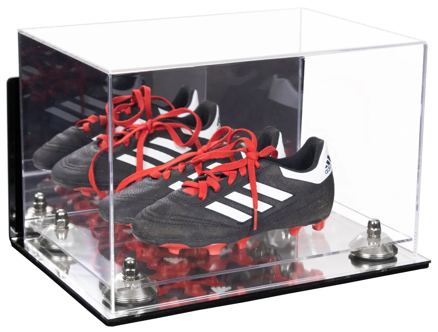 Acrylic Kids Shoes Display Case 12 x 8.25 x 8 - Mirror Wall Mounts (A004/V41)