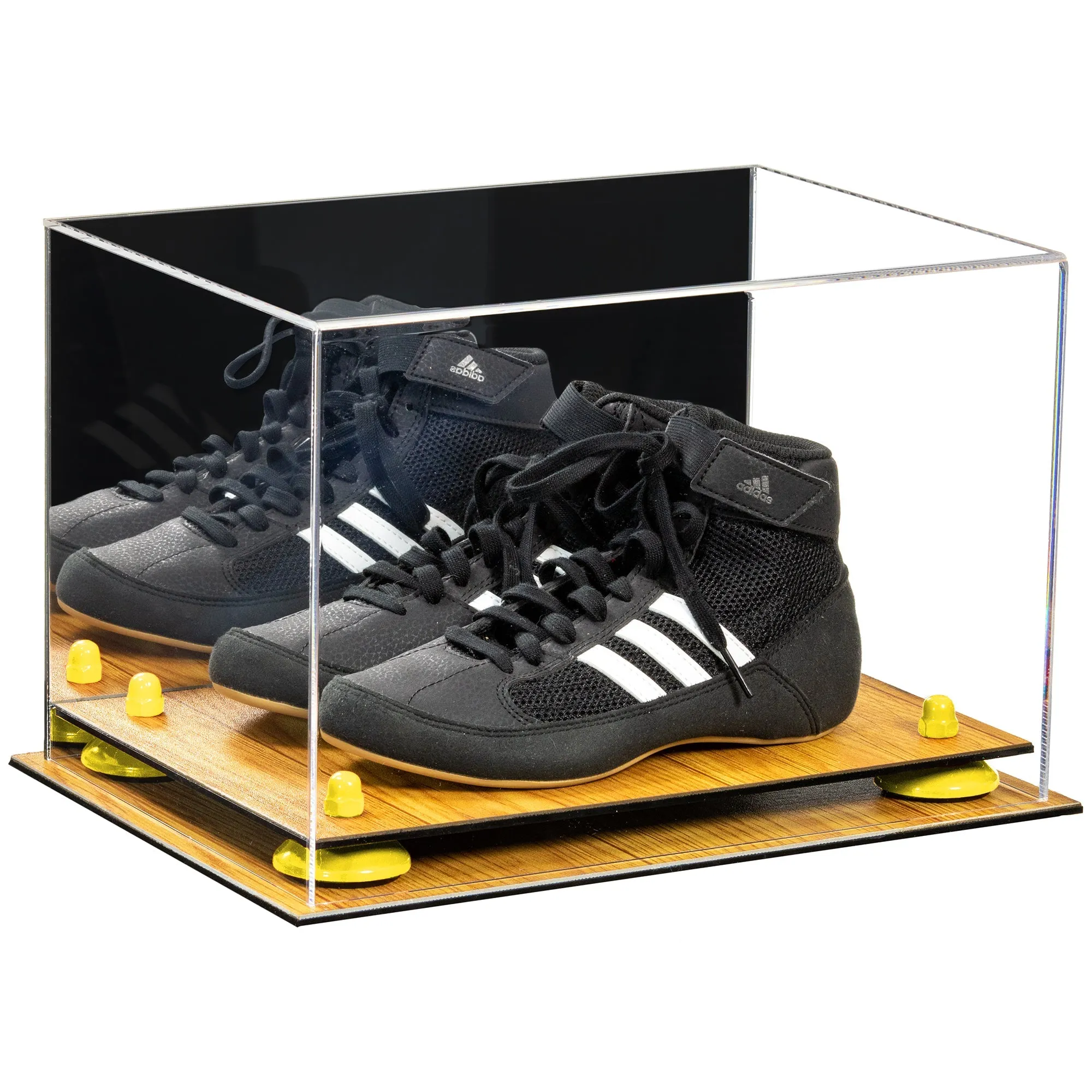 Acrylic Kids Shoes Display Case 12 x 8.25 x 8 - Mirror Wall Mounts (A004/V41)