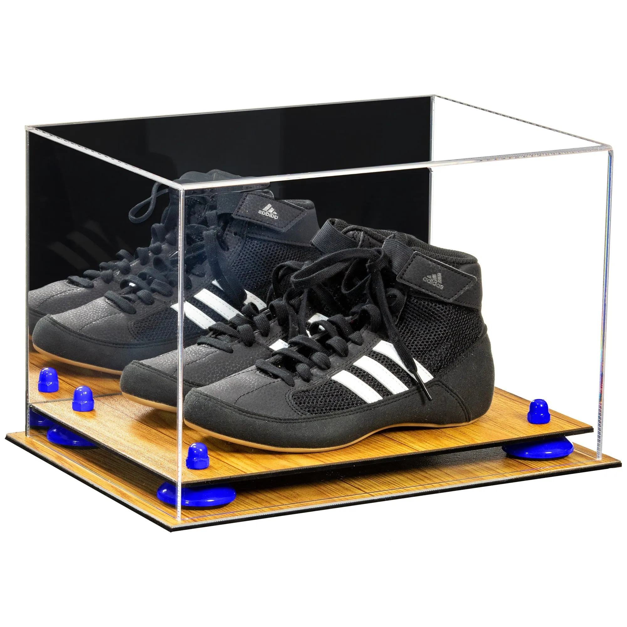 Acrylic Kids Shoes Display Case 12 x 8.25 x 8 - Mirror Wall Mounts (A004/V41)
