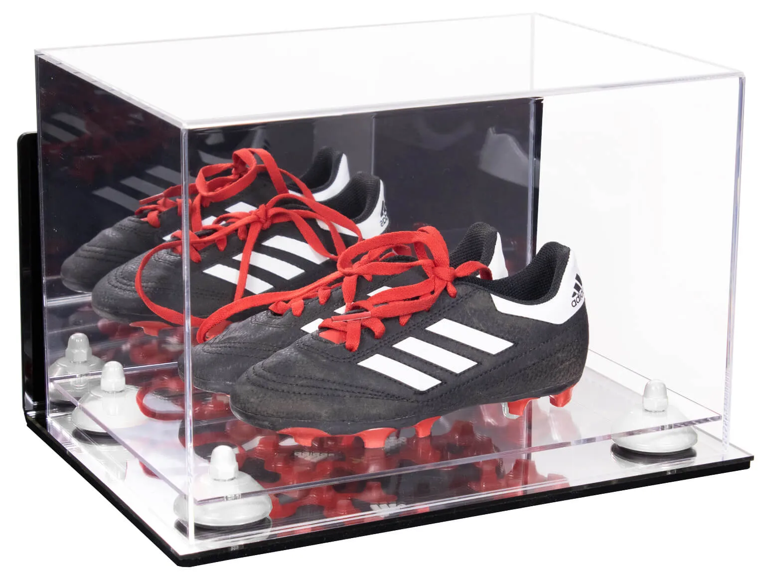 Acrylic Kids Shoes Display Case 12 x 8.25 x 8 - Mirror Wall Mounts (A004/V41)