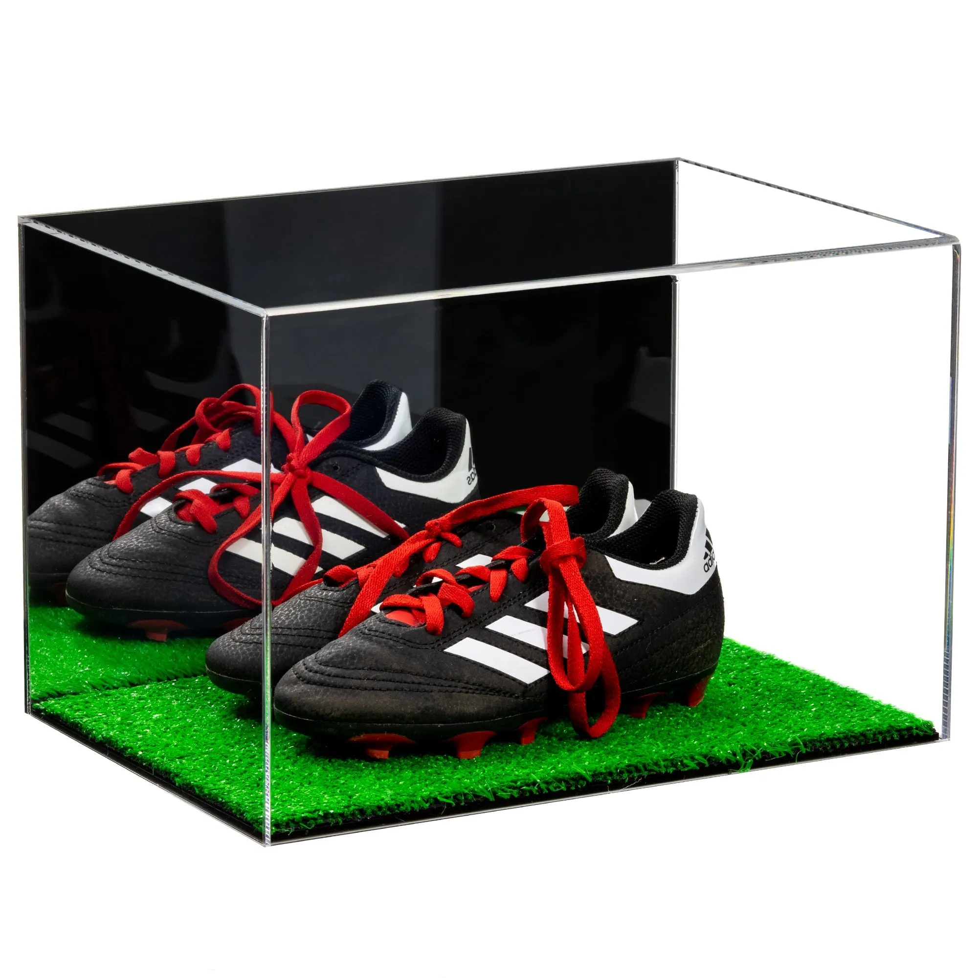Acrylic Kids Shoes Display Case 12 x 8.25 x 8 - Mirror Wall Mounts (A004/V41)
