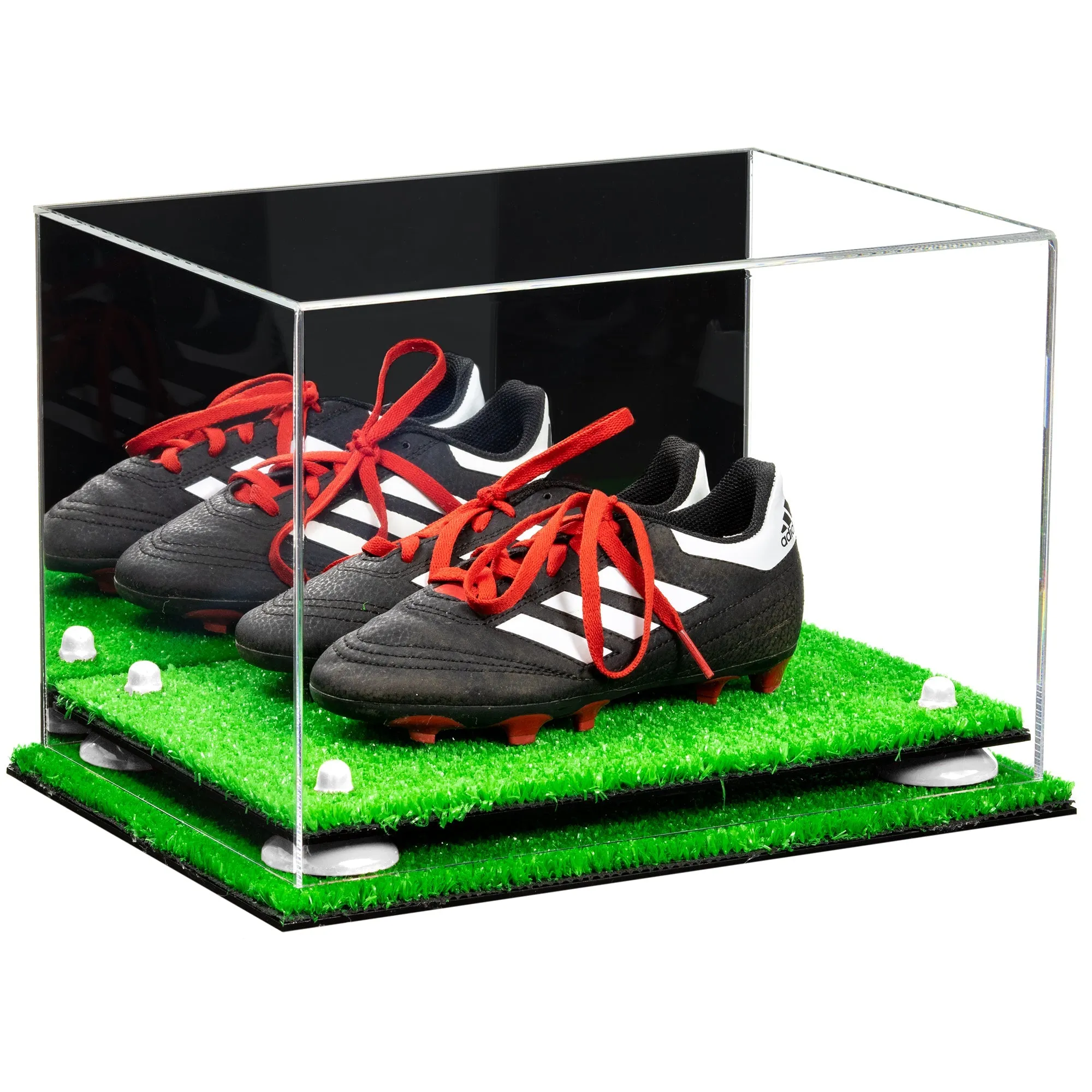 Acrylic Kids Shoes Display Case 12 x 8.25 x 8 - Mirror Wall Mounts (A004/V41)