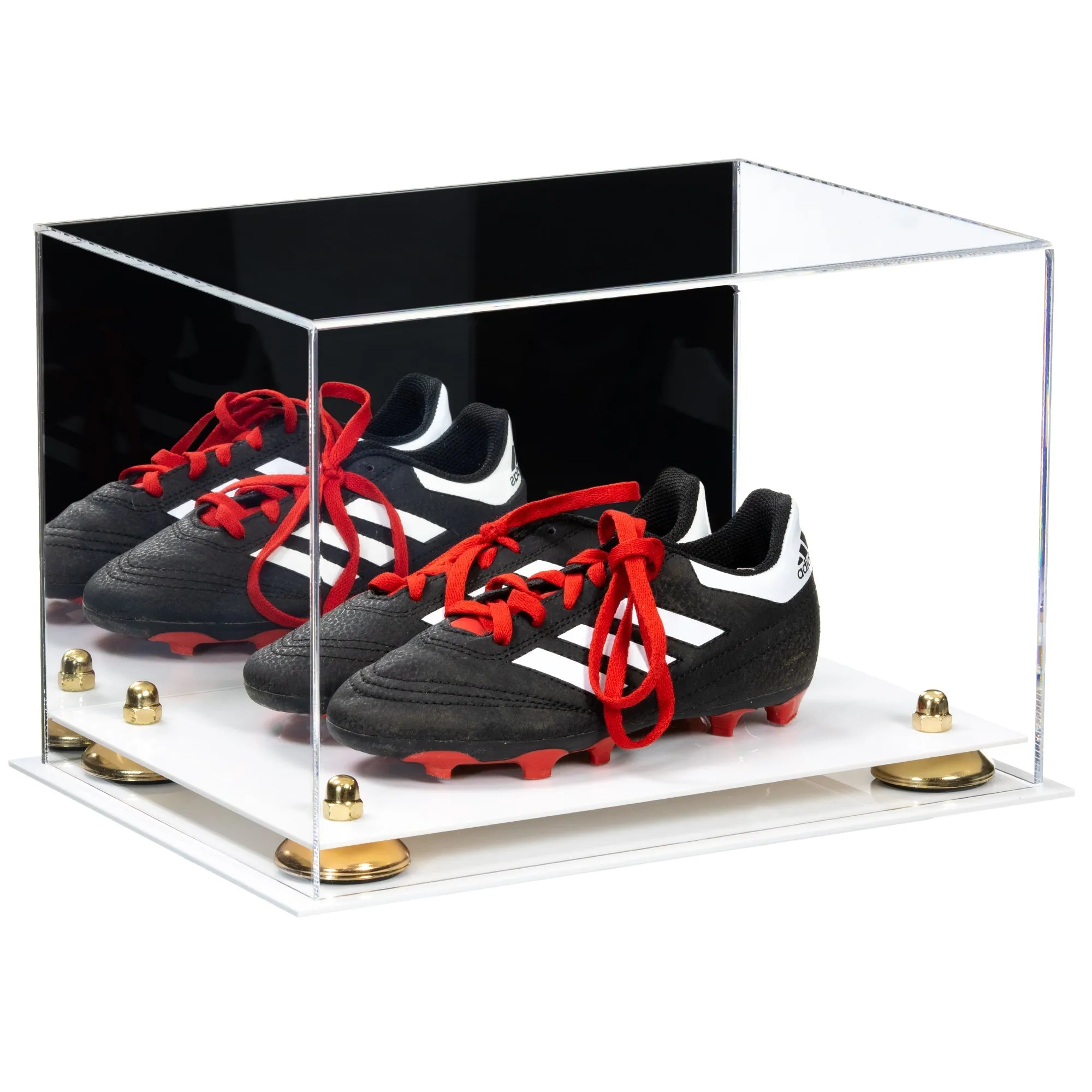 Acrylic Kids Shoes Display Case 12 x 8.25 x 8 - Mirror Wall Mounts (A004/V41)