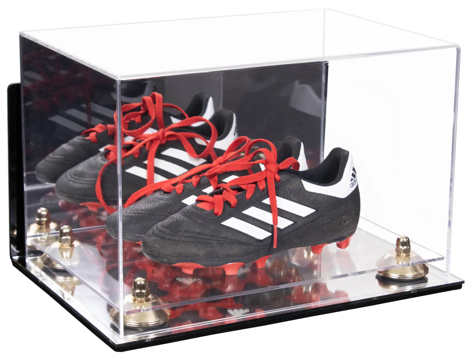 Acrylic Kids Shoes Display Case 12 x 8.25 x 8 - Mirror Wall Mounts (A004/V41)