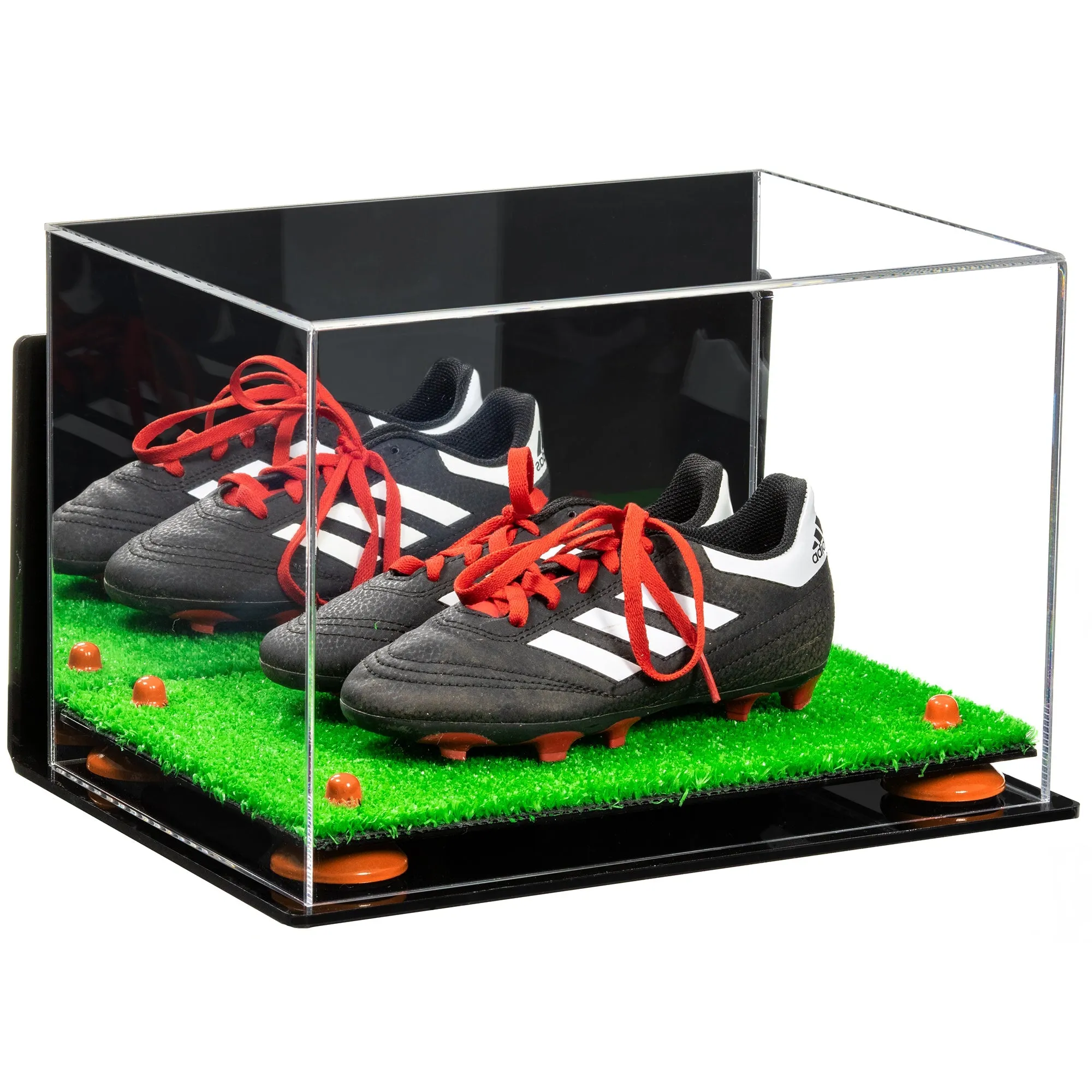 Acrylic Kids Shoes Display Case 12 x 8.25 x 8 - Mirror Wall Mounts (A004/V41)