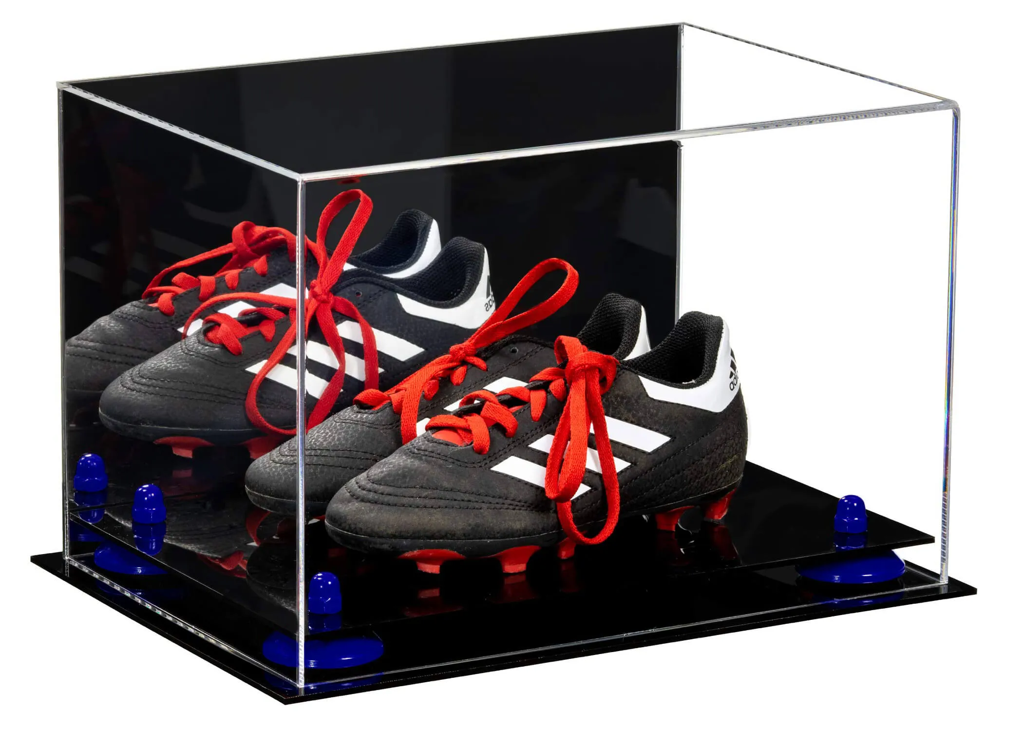 Acrylic Kids Shoes Display Case 12 x 8.25 x 8 - Mirror Wall Mounts (A004/V41)