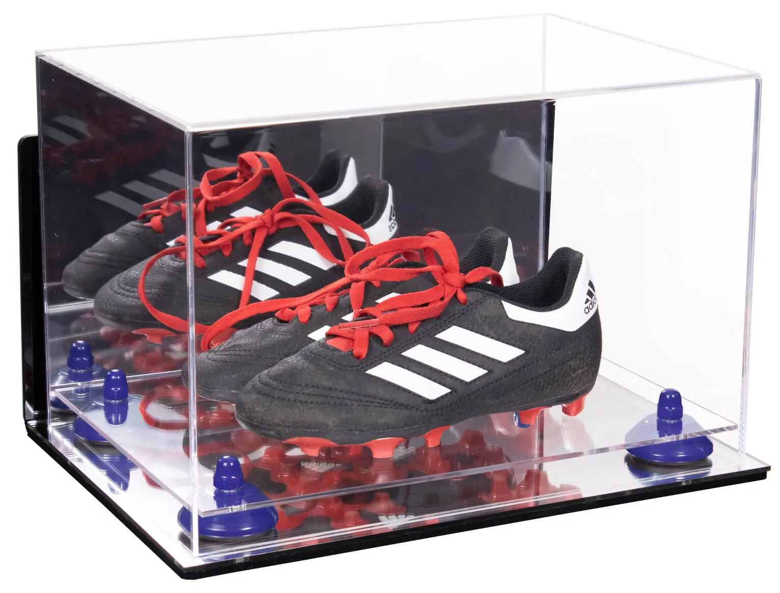 Acrylic Kids Shoes Display Case 12 x 8.25 x 8 - Mirror Wall Mounts (A004/V41)