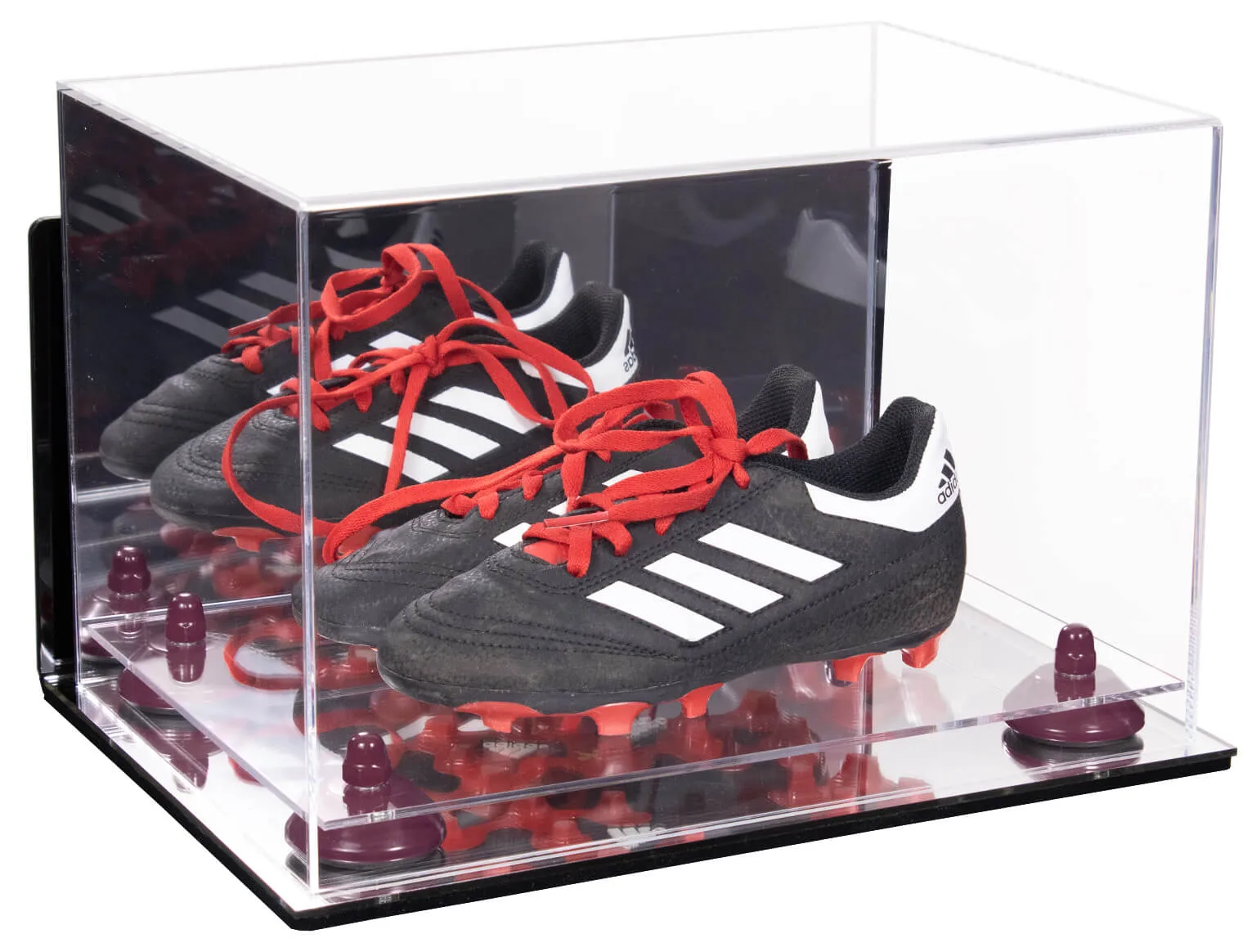 Acrylic Kids Shoes Display Case 12 x 8.25 x 8 - Mirror Wall Mounts (A004/V41)