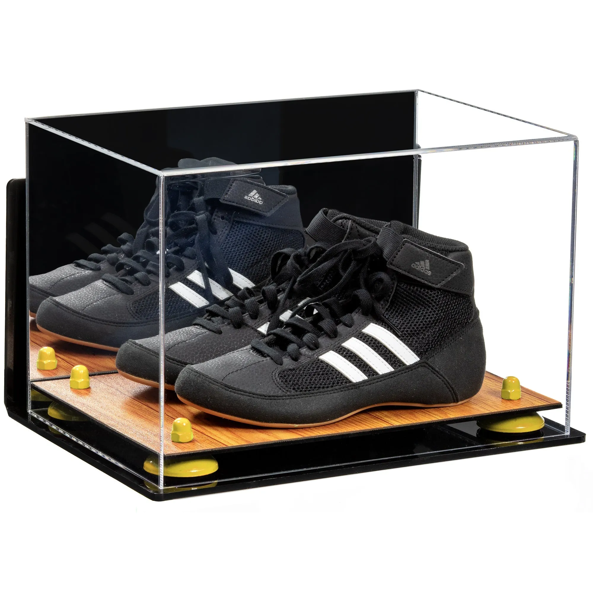 Acrylic Kids Shoes Display Case 12 x 8.25 x 8 - Mirror Wall Mounts (A004/V41)