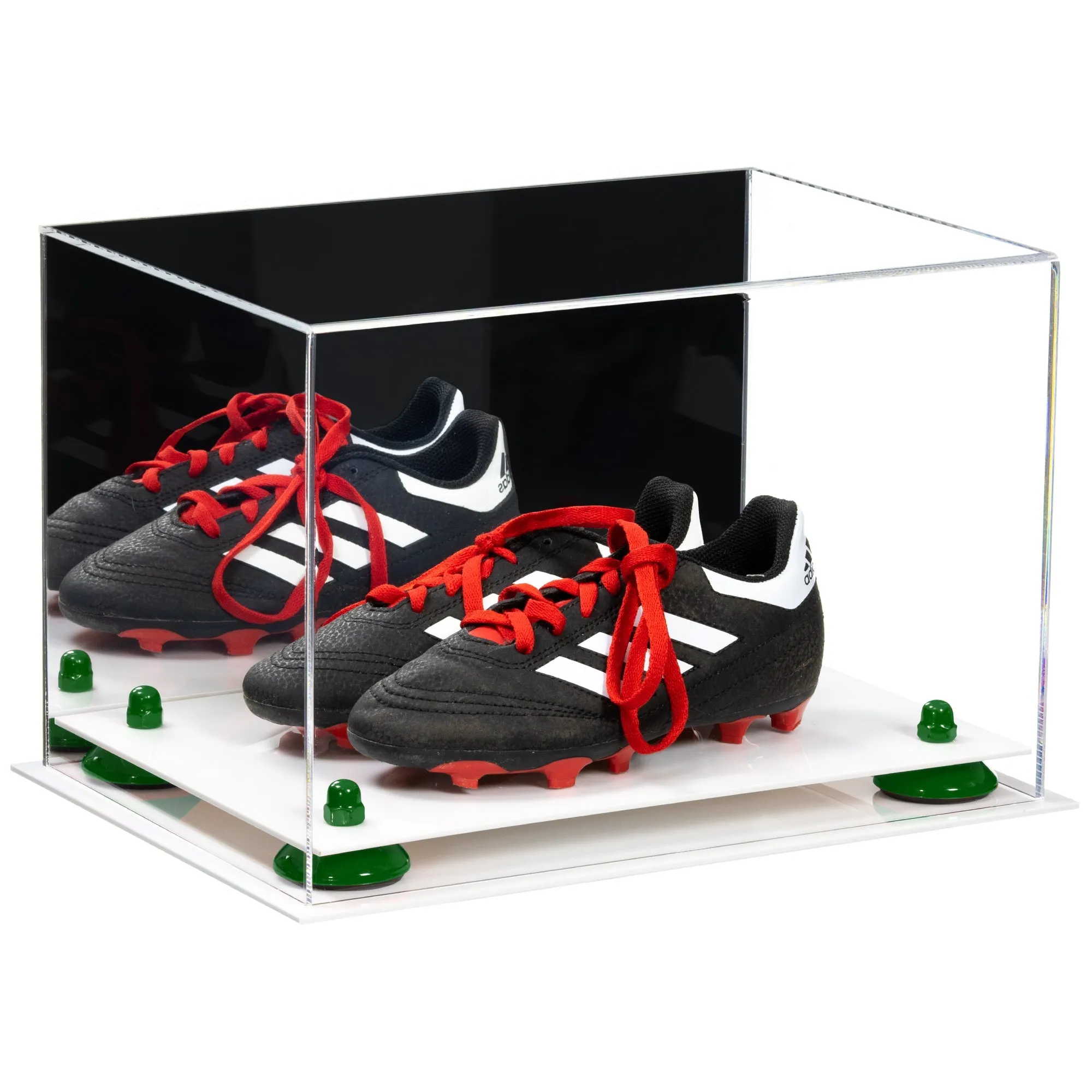 Acrylic Kids Shoes Display Case 12 x 8.25 x 8 - Mirror Wall Mounts (A004/V41)