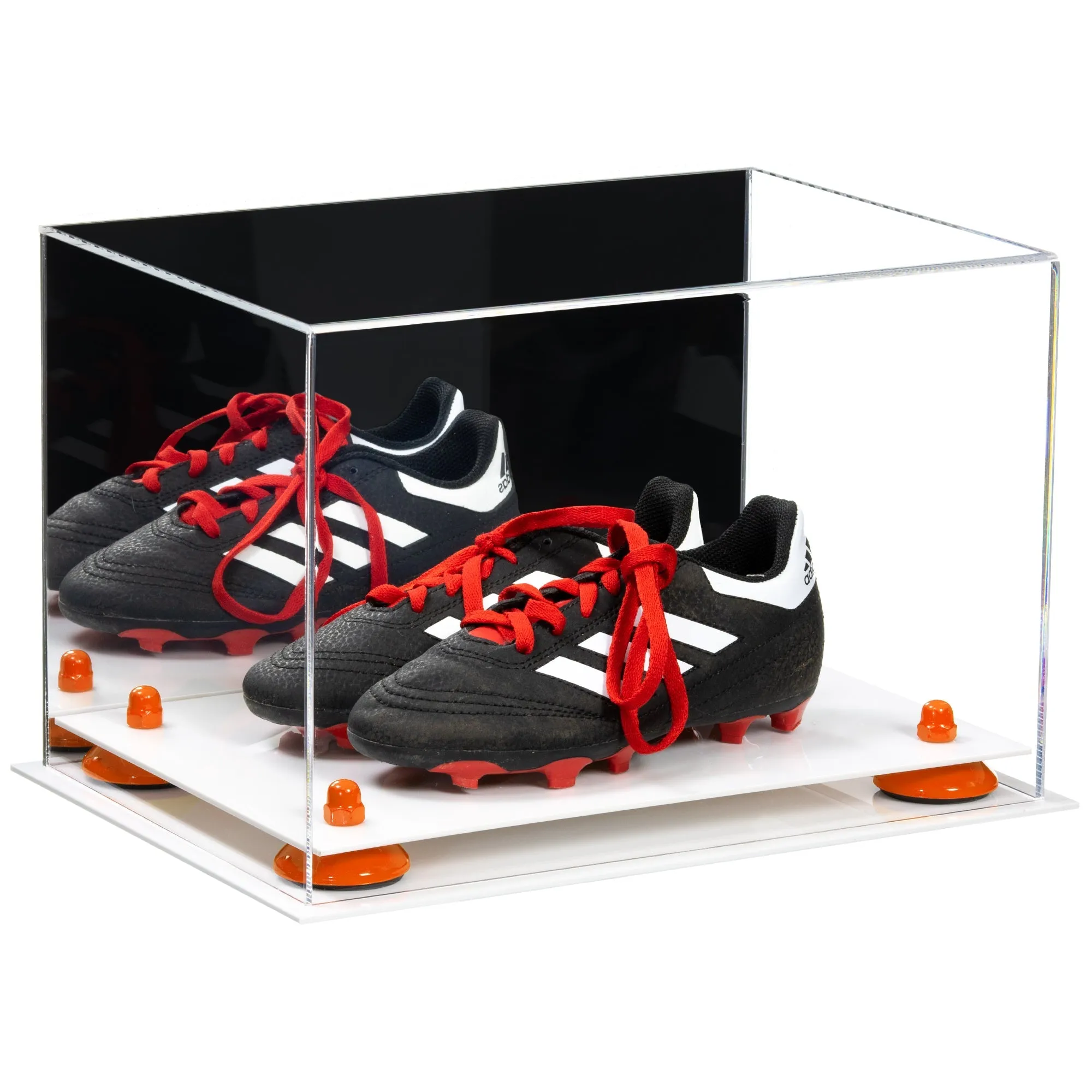 Acrylic Kids Shoes Display Case 12 x 8.25 x 8 - Mirror Wall Mounts (A004/V41)