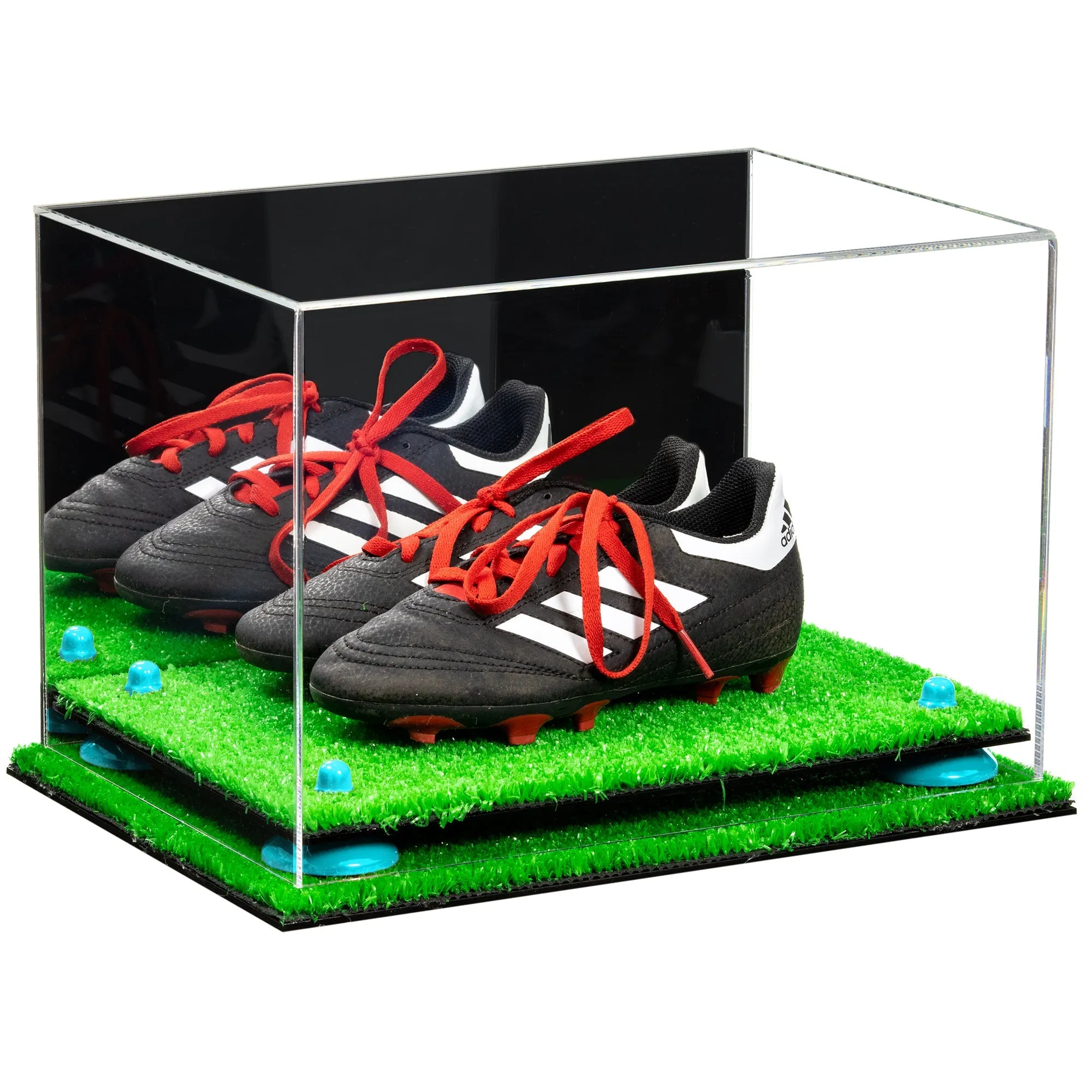Acrylic Kids Shoes Display Case 12 x 8.25 x 8 - Mirror Wall Mounts (A004/V41)