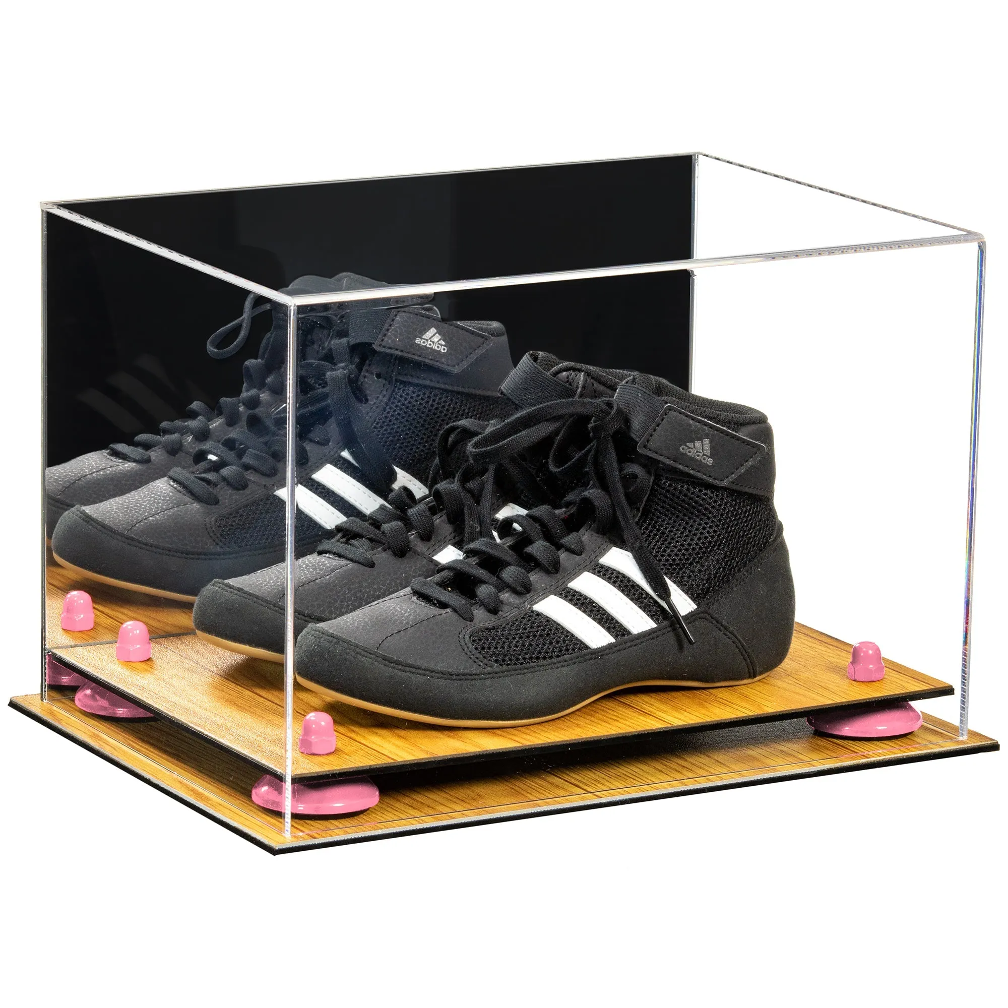 Acrylic Kids Shoes Display Case 12 x 8.25 x 8 - Mirror Wall Mounts (A004/V41)