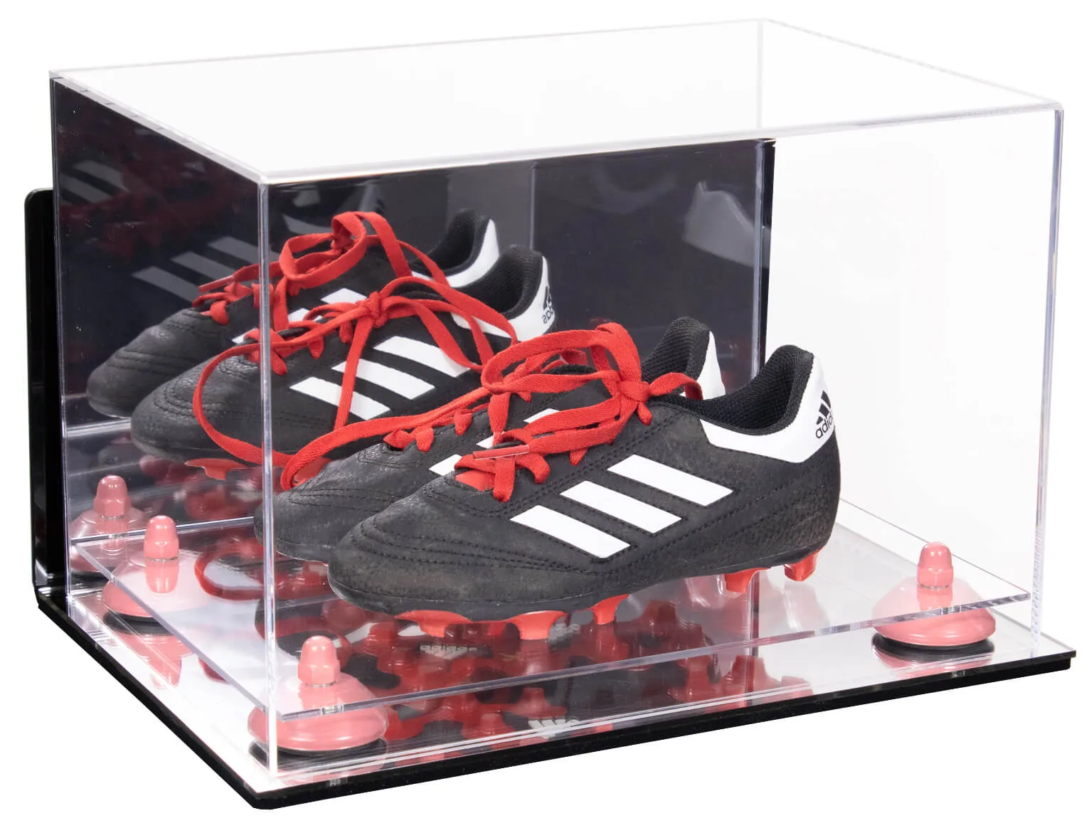 Acrylic Kids Shoes Display Case 12 x 8.25 x 8 - Mirror Wall Mounts (A004/V41)