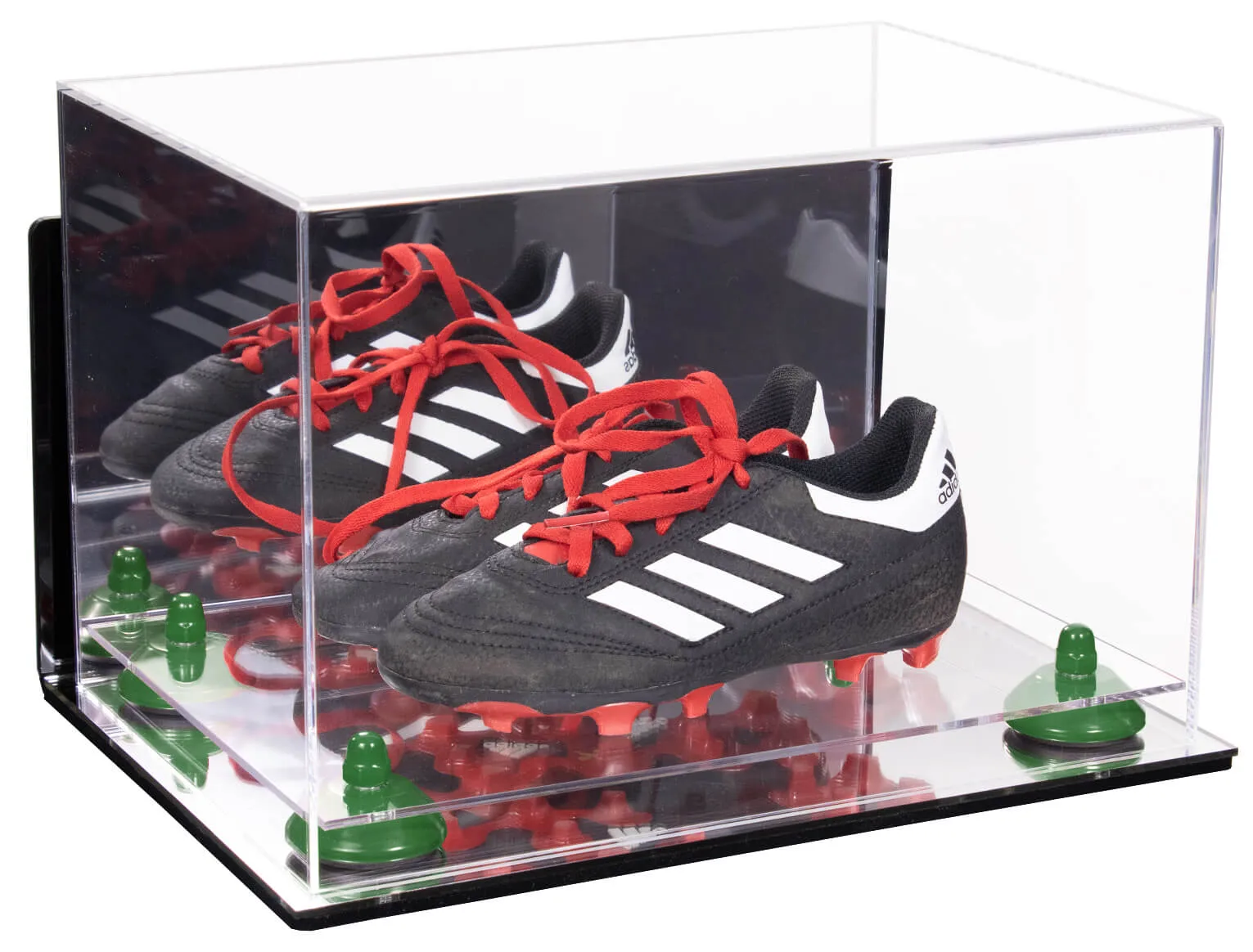 Acrylic Kids Shoes Display Case 12 x 8.25 x 8 - Mirror Wall Mounts (A004/V41)