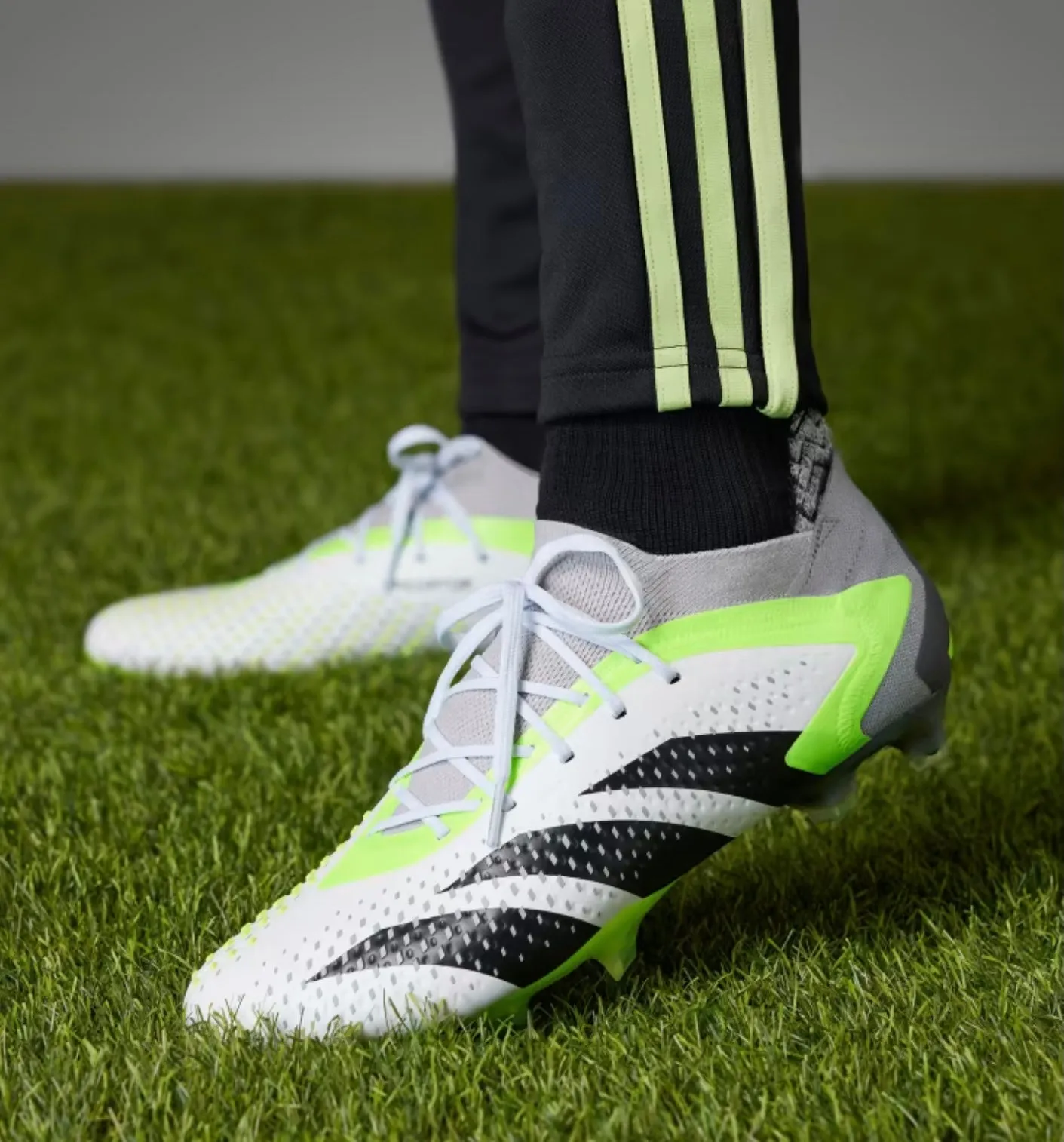 adidas Predator Accuracy.1 Firm Ground Soccer Cleats GZ0035 White/Black/Green
