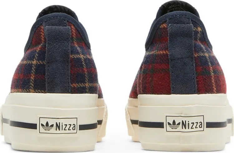 Adidas Wmns Nizza RF Platform Mid 'Plaid' Sneakers, Red