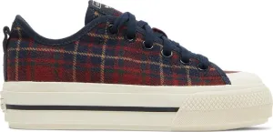 Adidas Wmns Nizza RF Platform Mid 'Plaid' Sneakers, Red