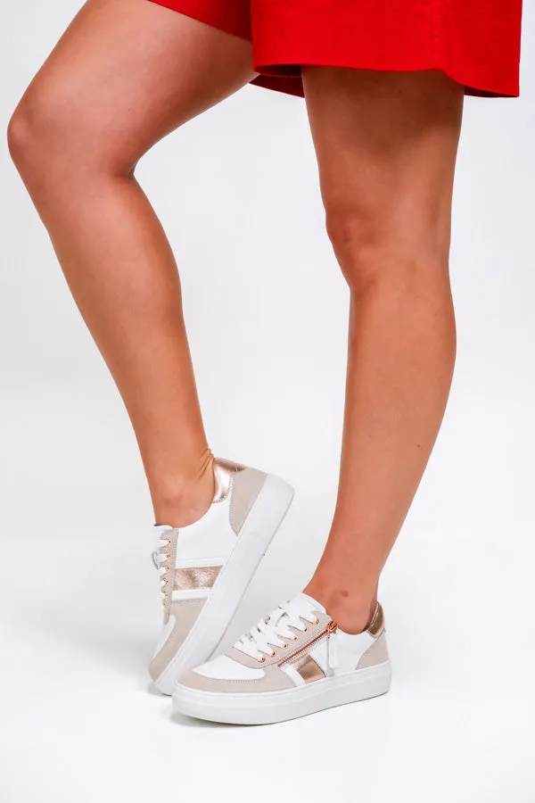 ALFIE & EVIE MILLER WHITE ROSE GOLD