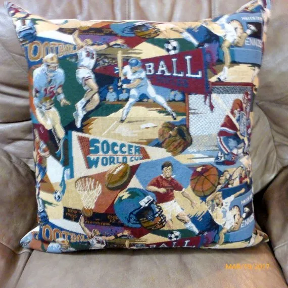 All Sports Pillow cover, Extra Large floor pillows, Tapestry pillow covers