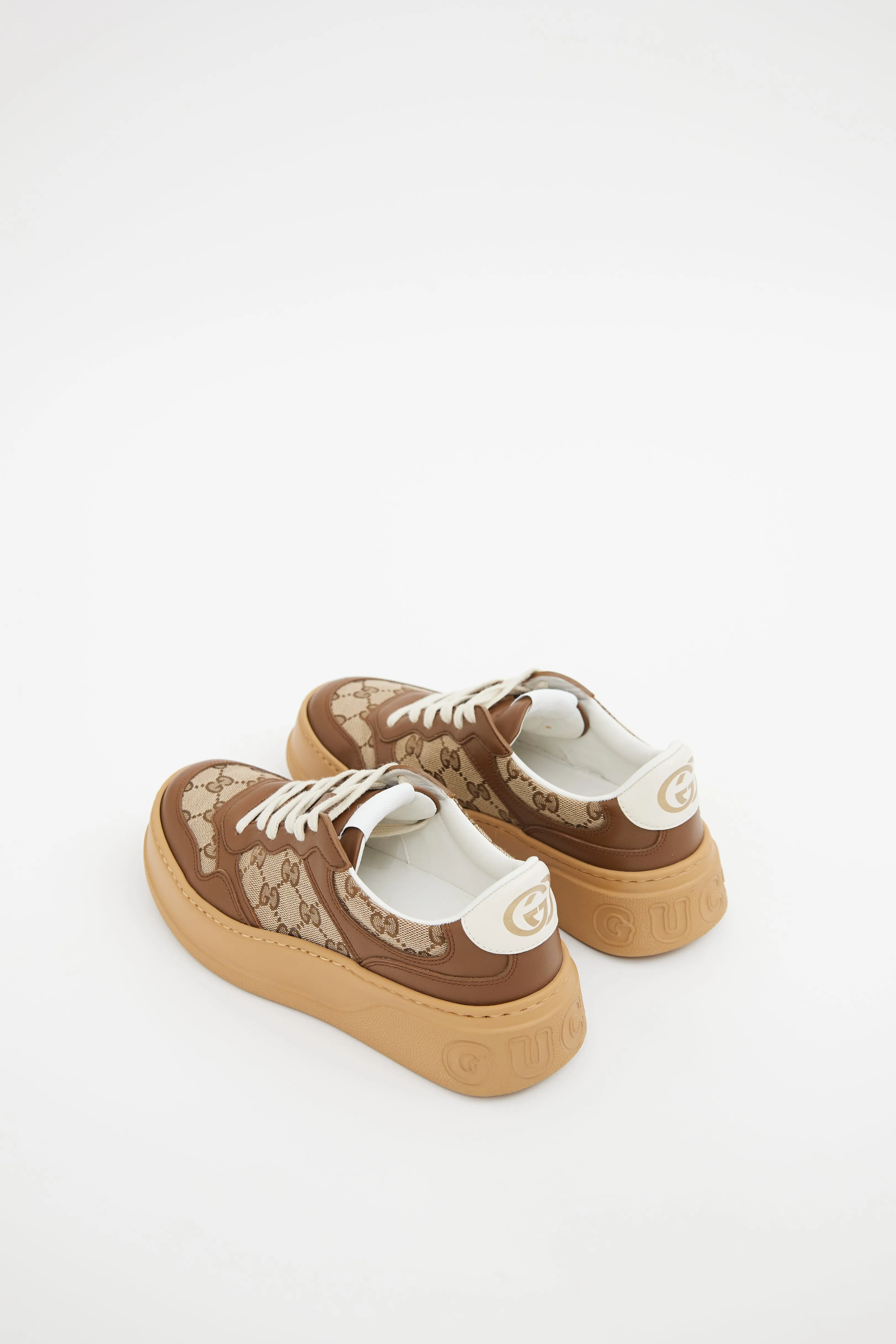 Brown GG Monogram Platform Sneaker