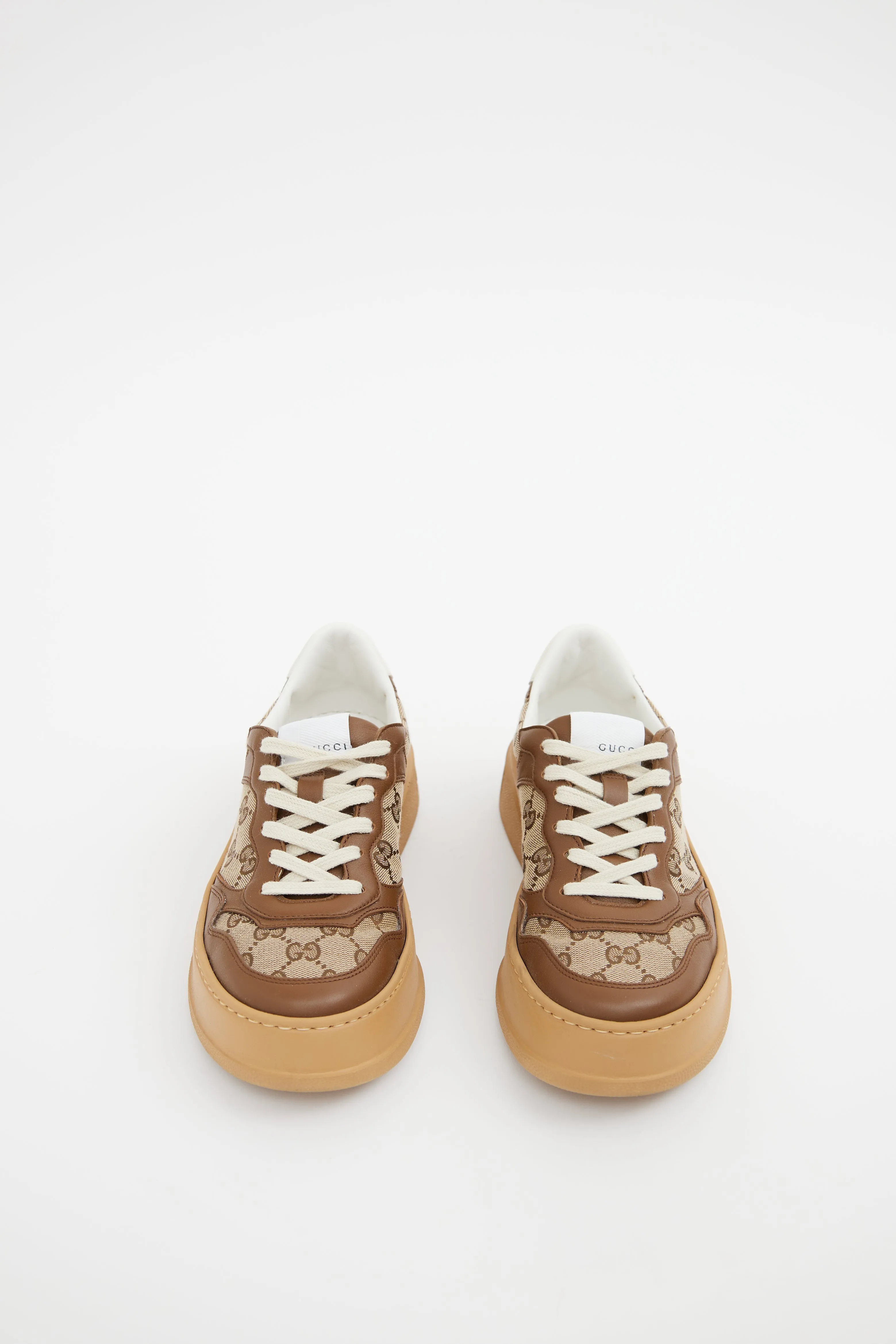 Brown GG Monogram Platform Sneaker