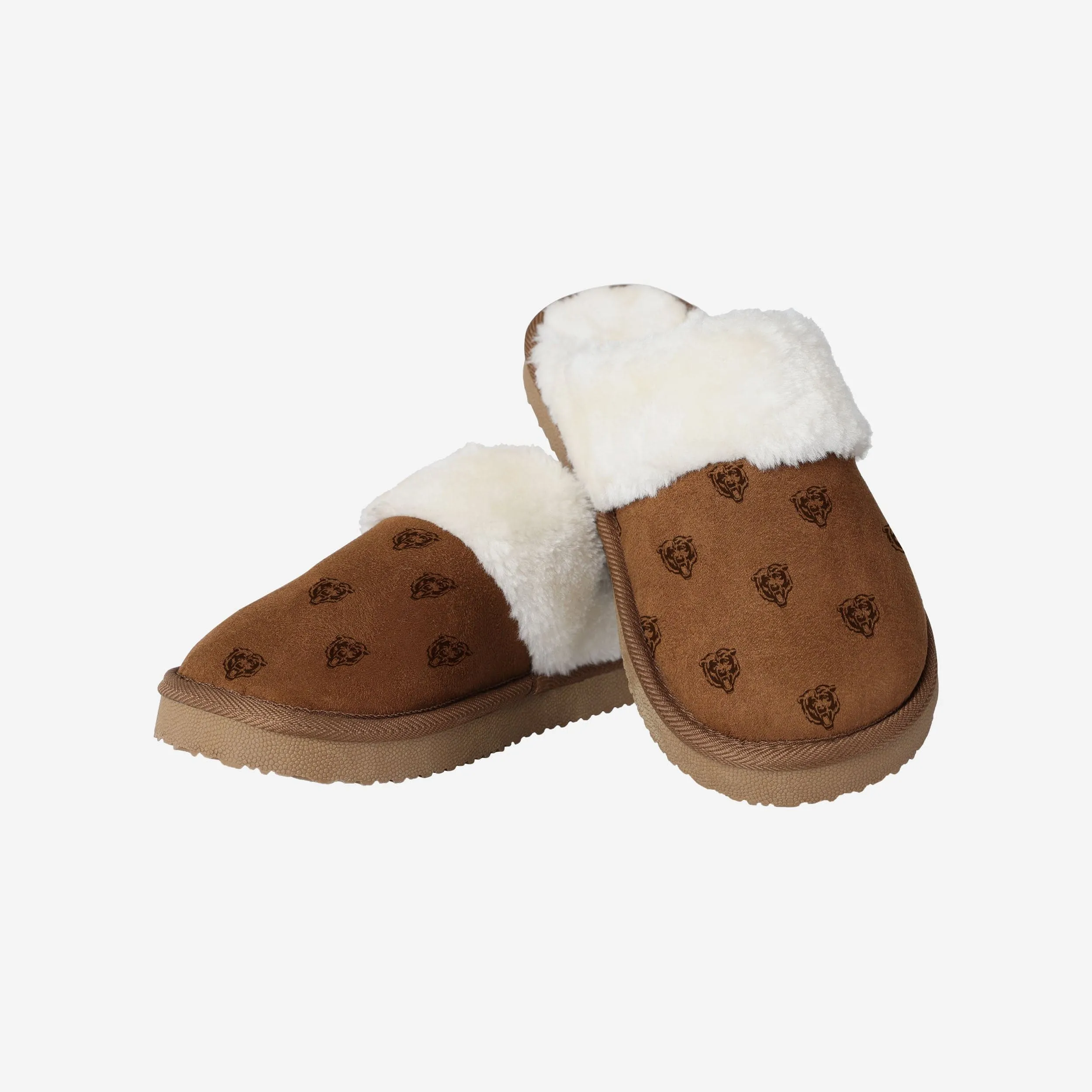 Chicago Bears Womens Repeat Logo Moccasin Slipper