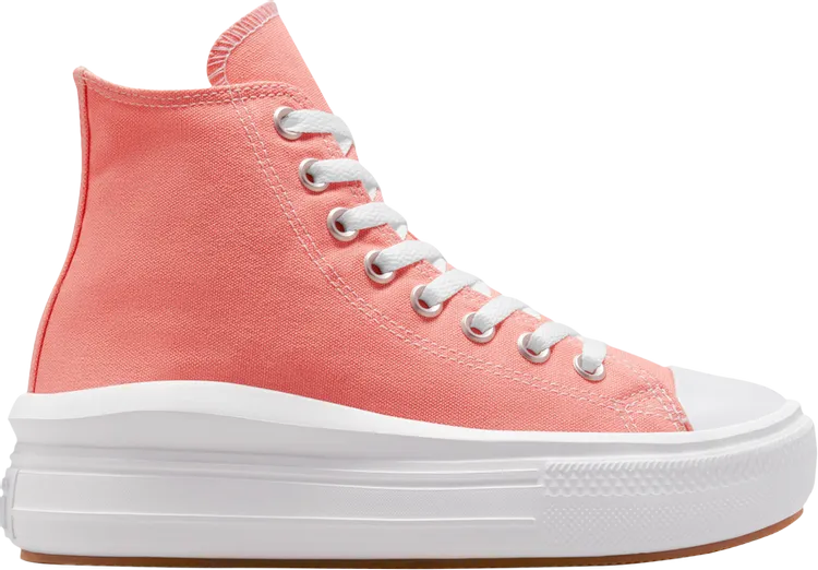 Converse Wmns Chuck Taylor All Star Move Platform High Lawn Flamingo Sneakers, Orange
