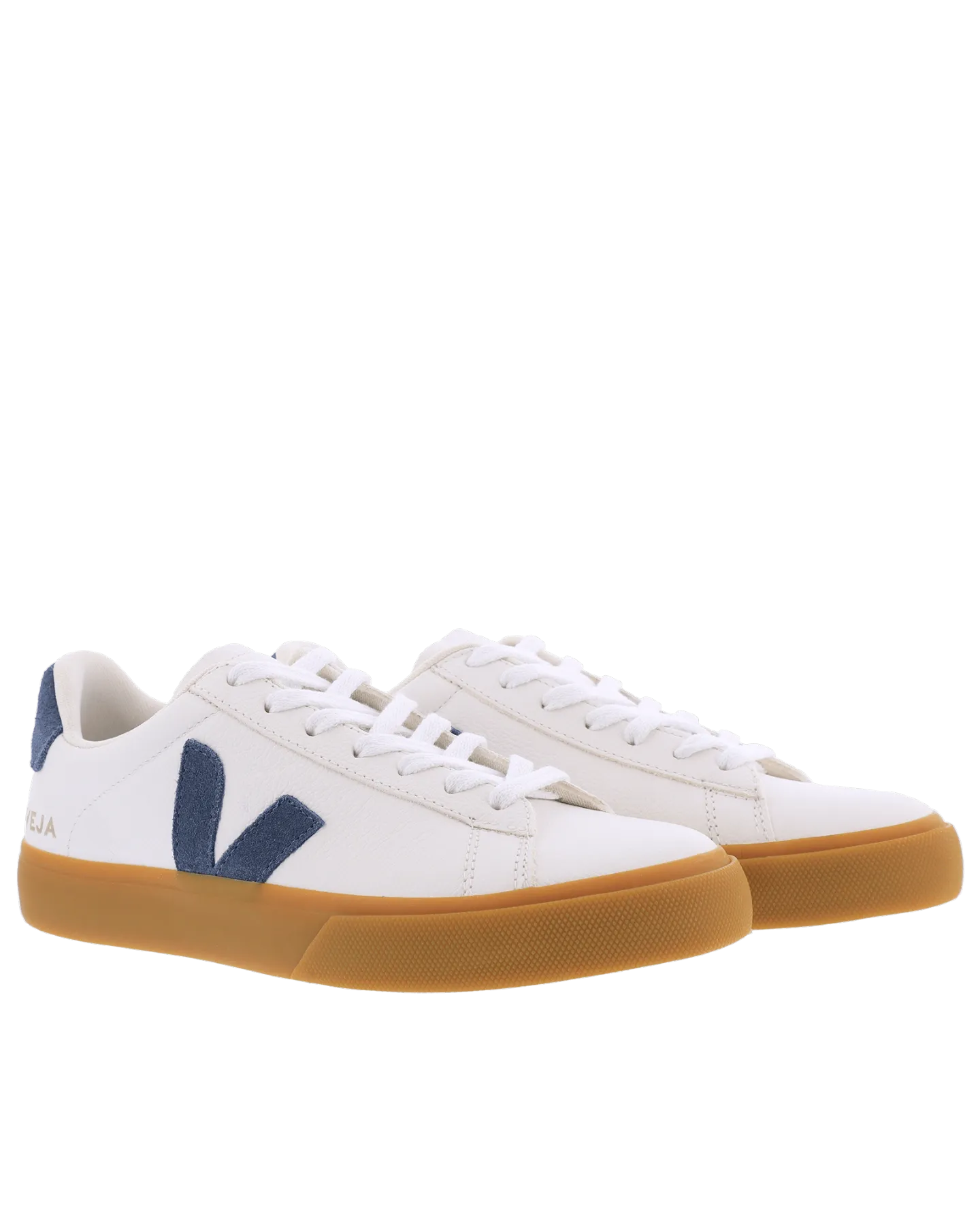 Dames Campo Sneaker Leer Wit/Blauw