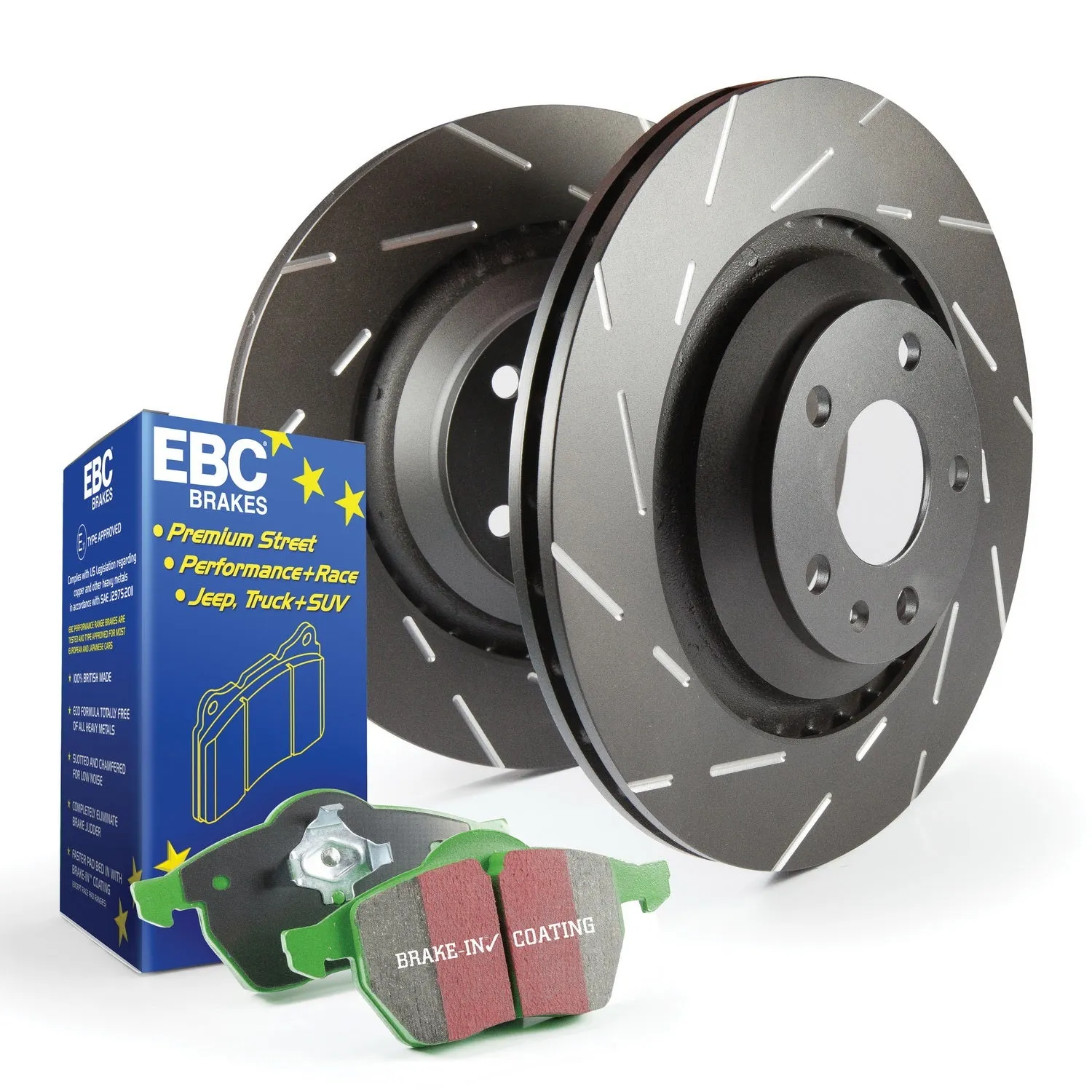 EBC Brakes S2KF1101 S2 Kits Greenstuff 2000 and USR Rotors