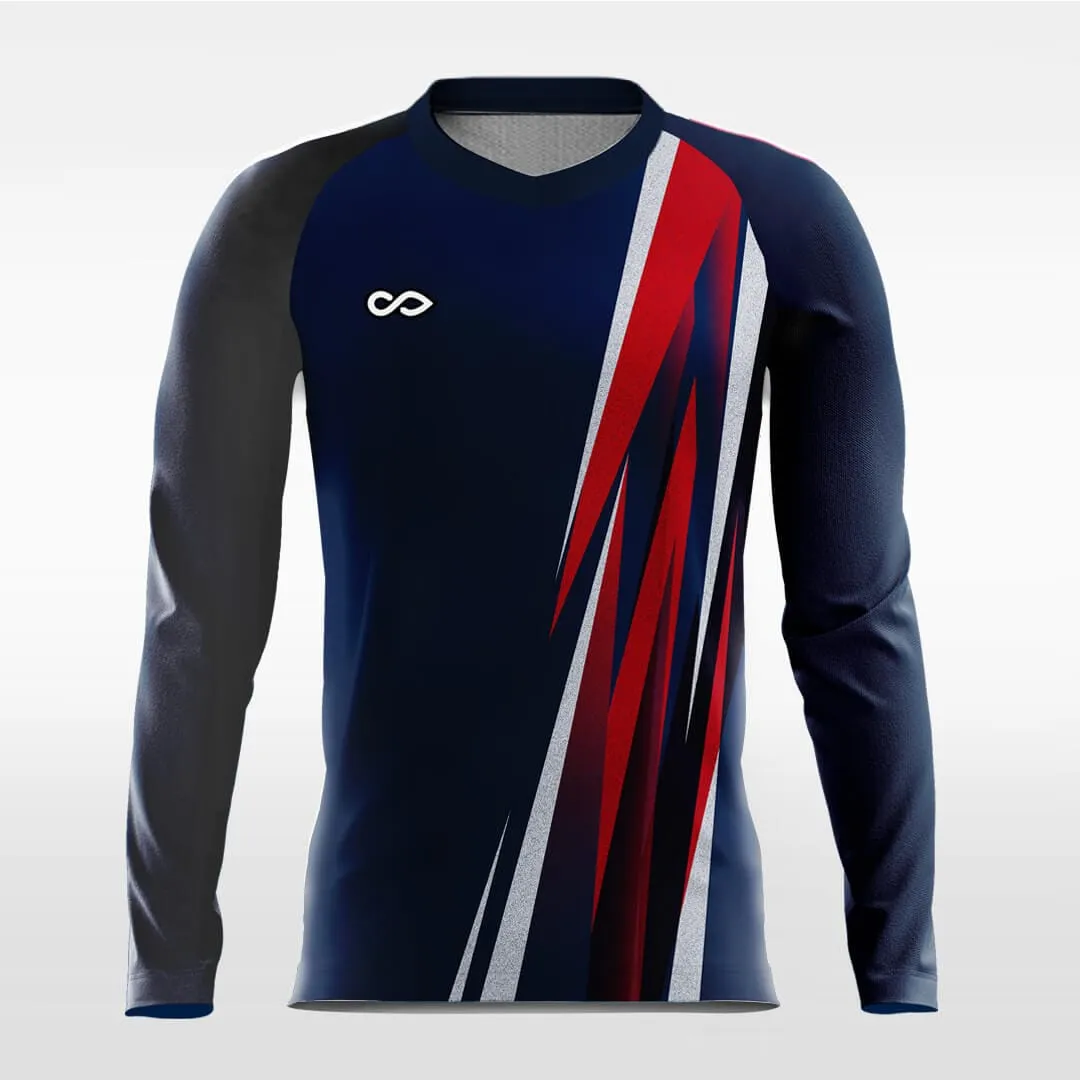 Flag - Customized Men's Sublimated Long Sleeve Soccer Jersey