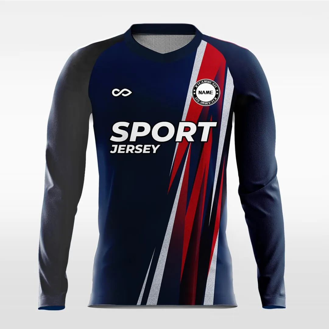 Flag - Customized Men's Sublimated Long Sleeve Soccer Jersey