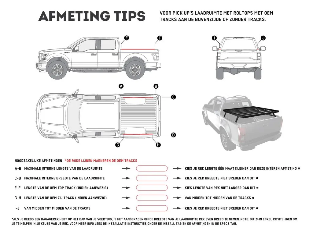 Front Runner Pickup Truck Slimline II Load Bed Rack Kit / 1165(W) x 1560(L)