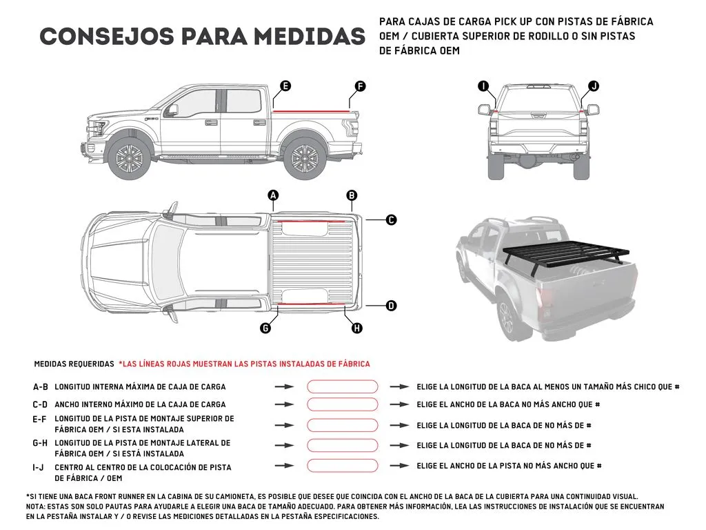 Front Runner Pickup Truck Slimline II Load Bed Rack Kit / 1165(W) x 1560(L)