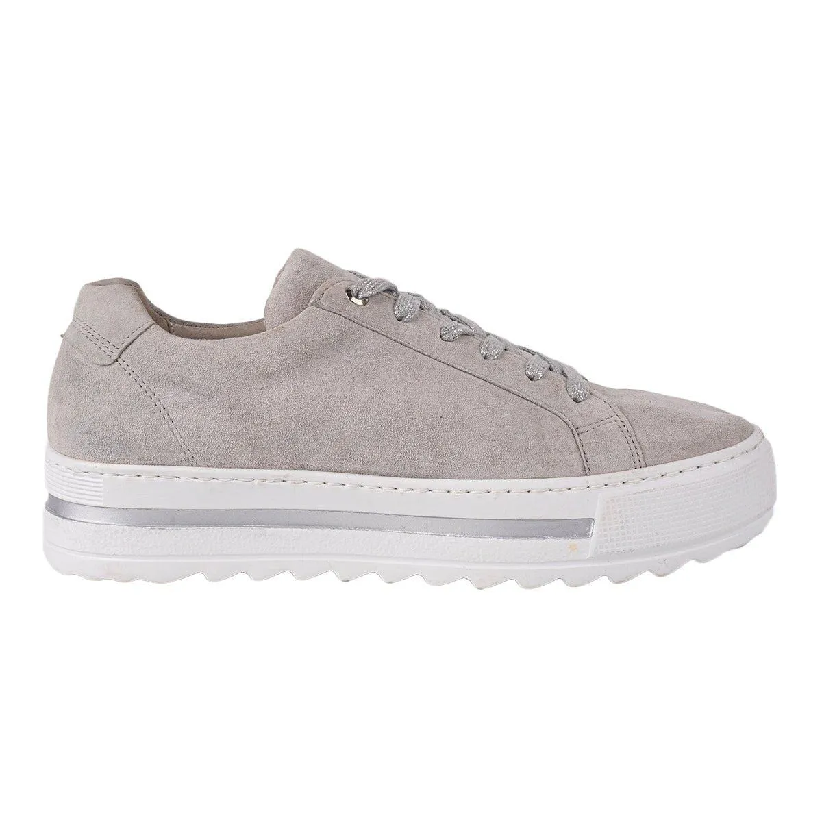 Gabor Platform Low-Top Sneakers Fabric Grey Colour For Women