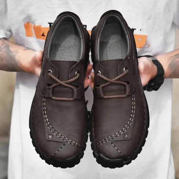 Handmade Breathable Sneakers Men's Casual Shoes COS0133 Leather Loafers