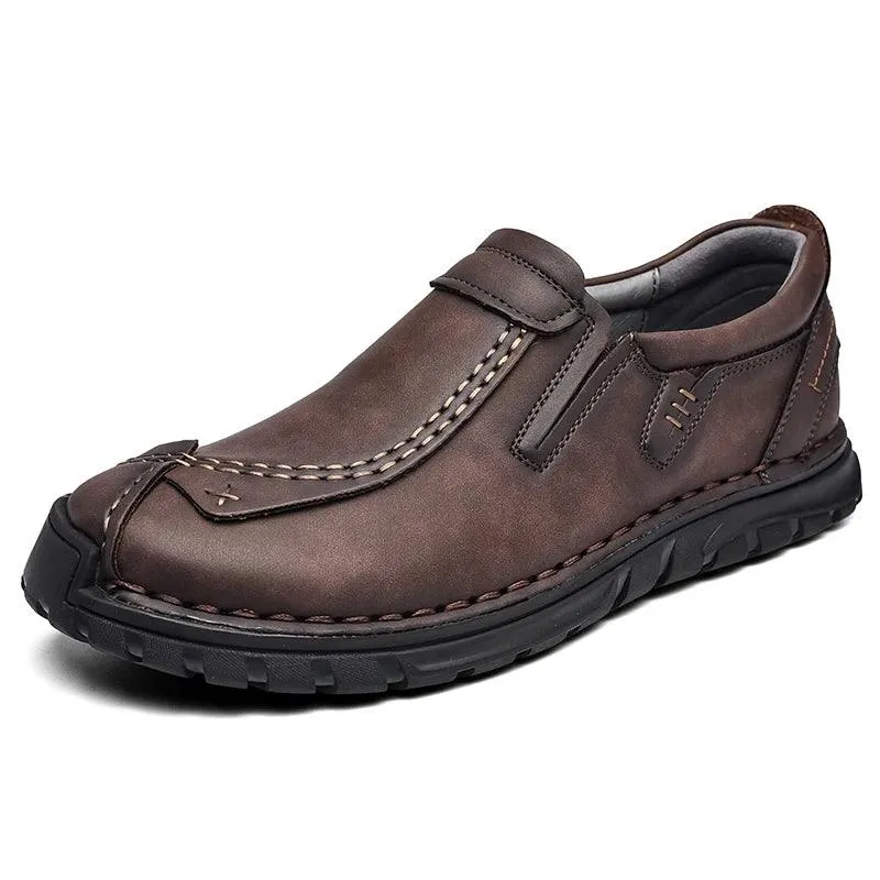Handmade Breathable Sneakers Men's Casual Shoes COS0133 Leather Loafers
