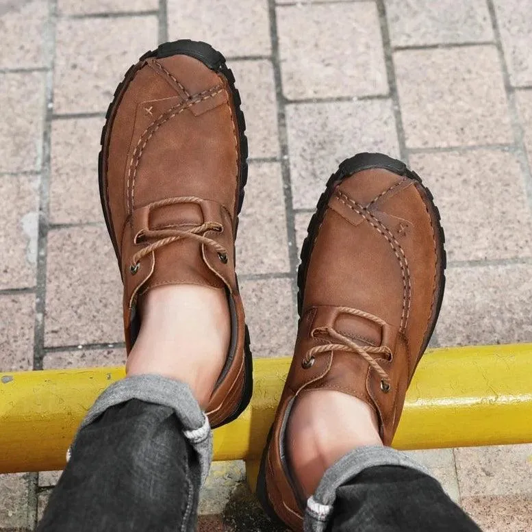 Handmade Breathable Sneakers Men's Casual Shoes COS0133 Leather Loafers