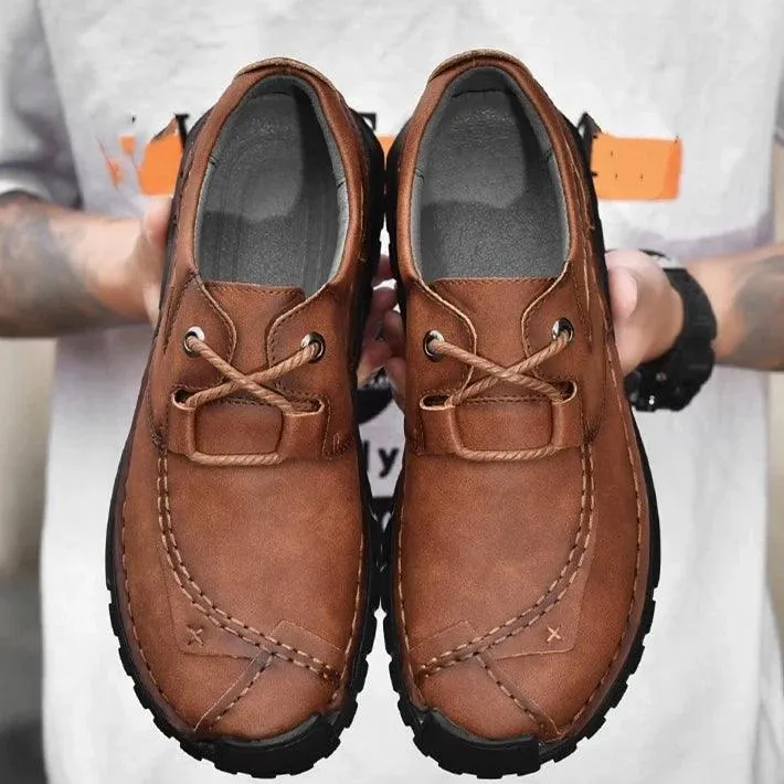 Handmade Breathable Sneakers Men's Casual Shoes COS0133 Leather Loafers