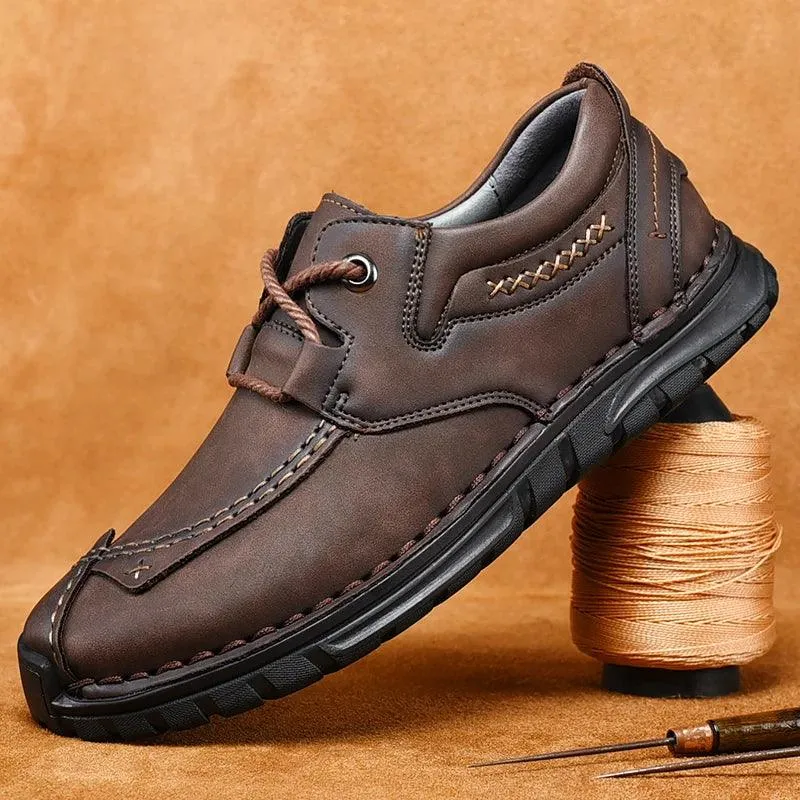 Handmade Breathable Sneakers Men's Casual Shoes COS0133 Leather Loafers