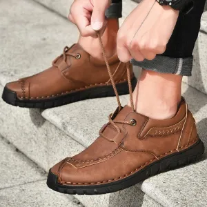 Handmade Breathable Sneakers Men's Casual Shoes COS0133 Leather Loafers