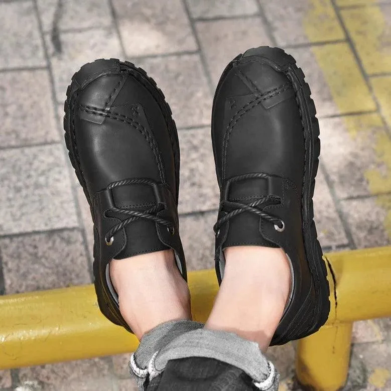 Handmade Breathable Sneakers Men's Casual Shoes COS0133 Leather Loafers