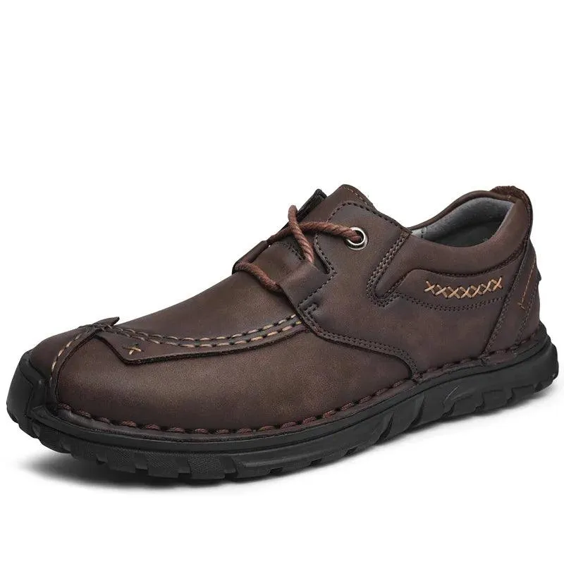 Handmade Breathable Sneakers Men's Casual Shoes COS0133 Leather Loafers