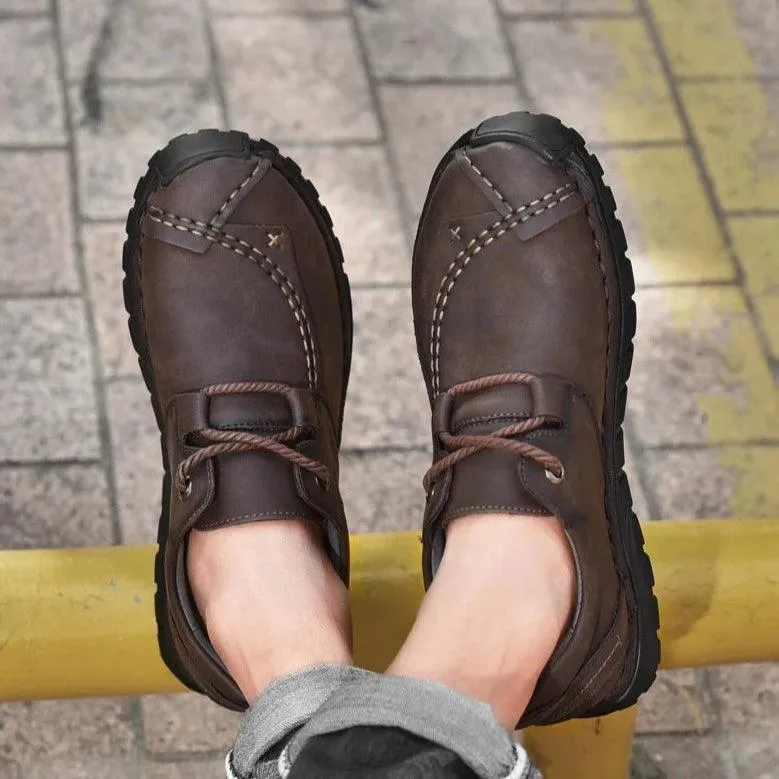 Handmade Breathable Sneakers Men's Casual Shoes COS0133 Leather Loafers
