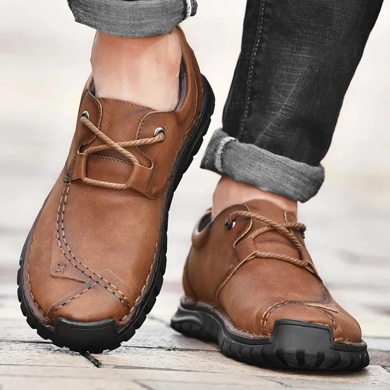 Handmade Breathable Sneakers Men's Casual Shoes COS0133 Leather Loafers