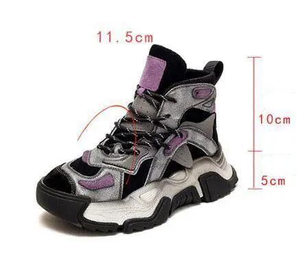 Handmade Leather Sneakers - Women's Casual Shoes - Boot RZ428