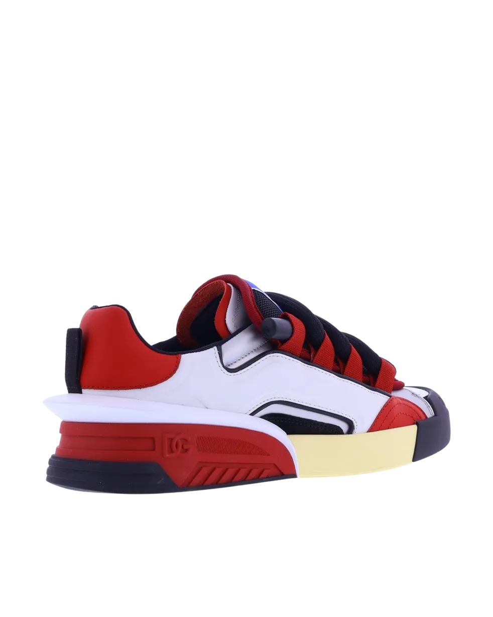 Heren Mixed Portofino Sneakers Rood